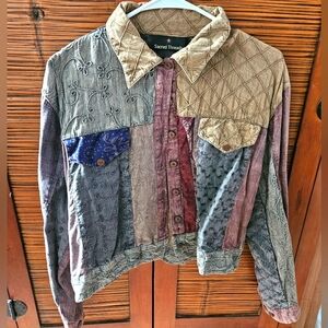 Sacred Threads Multicolor Patchwork Jacket - Size Large